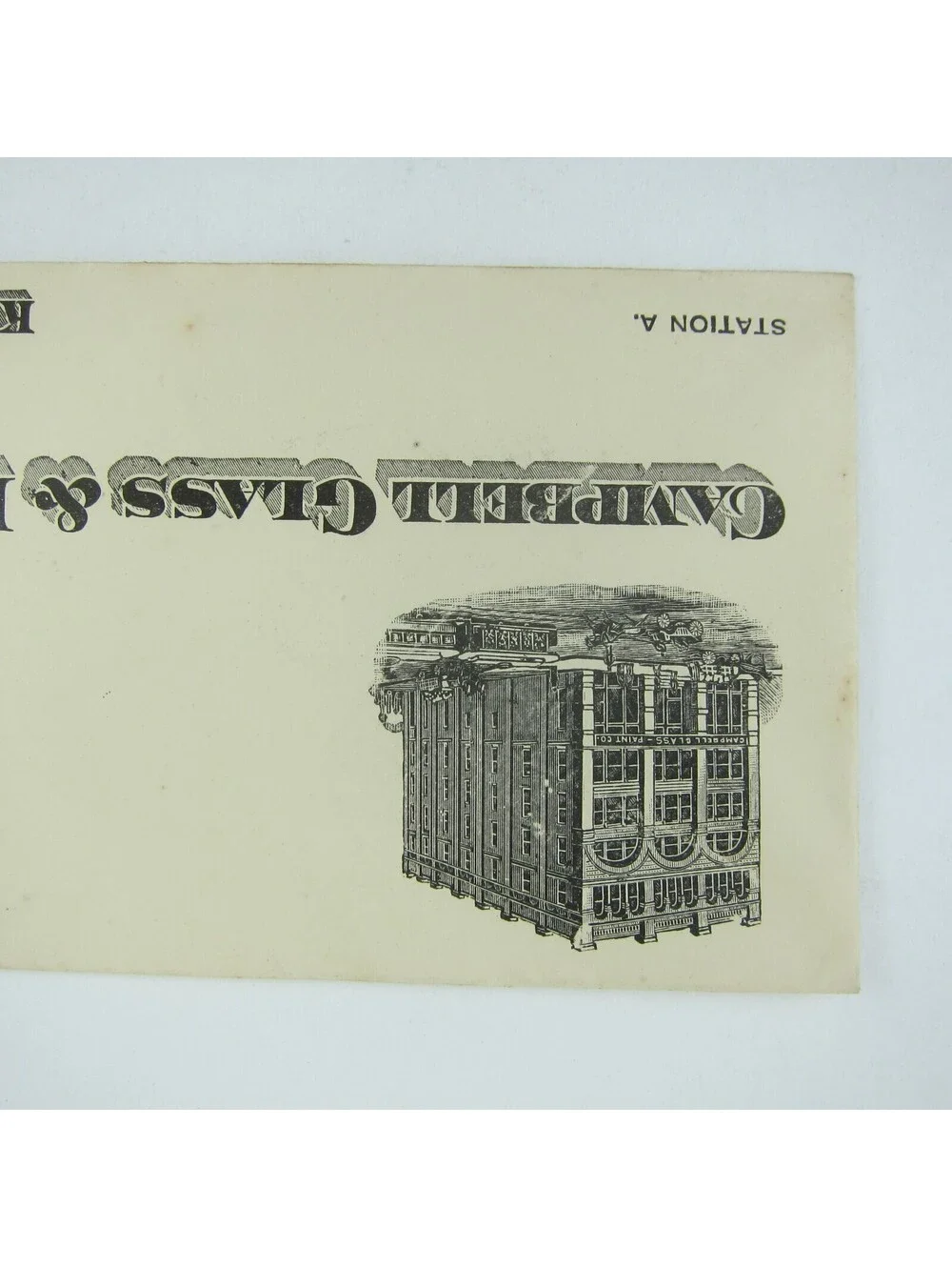 US Postal Stationery Campbell Glass & Paint Co Kansas City Missouri 2c Antique